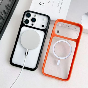 Coque de téléphone magnétique transparente originale pour iPhone 17 16 15 14 Pro Max, avec conversion de caméra et dos néon transparent - Product Image 5