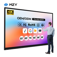 Pizarra Interactiva 4K Todo en Uno con Pantalla Táctil de 40 Puntos para Enseñanza en el Aula y Sistema Operativo Android/Windows