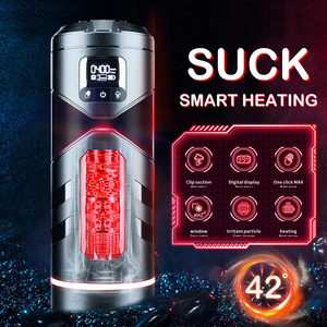 Masturbateur masculin automatique chauffant à succion, machine sexuelle vibrante, godet de masturbation en silicone, jouet sexuel pour hommes, articles pour adultes - Product Image 1