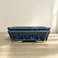 Pot à succulentes, jardinière de fenêtre, pots à bonsaï en argile violette Yixing, pot rectangulaire en céramique émaillée, pot classique pour herbes, pot à fleurs, pots pour arbres