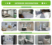 Casa Contenedor Expandible de Doble Ala de 20 Pies, Villa Modular Prefabricada, Casa Plegable, Sala de Expansión de Doble Ala