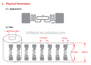 Nhãn trắng iso18000 6C <span class=keywords><strong>9662</strong></span> đơn UHF <span class=keywords><strong>tag</strong></span> 76*25mm cho kho chenxin RFID dính dài phạm vi thụ động 860-960 MHz U8/U9 - Product Image 6