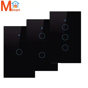 Porular New US Standard tuya touch screen light smart switch wifi app control home wall smart switch