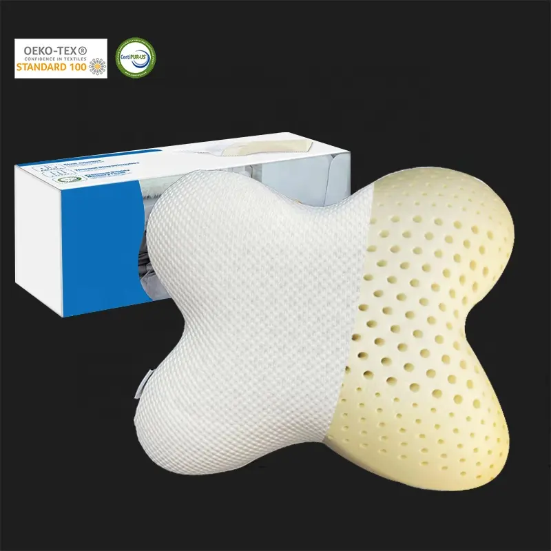 Haute qualité papillon étoile forme Anti-âge Anti-rides mousse à mémoire beauté cervicale sommeil oreiller avec trous de ventilation