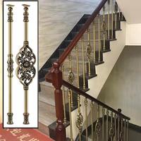 Colonne décorative en aluminium sculptée à motif floral, style antique traditionnel, pour balustrades et rampes d'escalier de villa - Homedeco