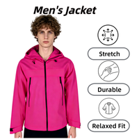 Veste zippée à capuche rouge rosé pour homme – Style urbain, extérieur, quotidien, décontracté, coupe régulière, haut de gamme, basique, tenue, vêtement