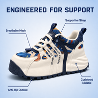 Chaussures décontractées rétro pour hommes, style chunky, avec empeigne en matériaux mixtes, à lacets, plateforme, pour la marche, plusieurs couleurs disponibles