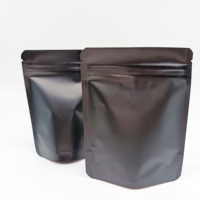 Usine en stock mat noir blanc feuille d'aluminium Doypack Mylar sac de rangement debout sacs à fermeture éclair pour l'emballage alimentaire