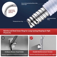 Support de Douche Universel Réglable Sans Perçage au Design Moderne et Simple pour Salle de Bain, Outil d'Extension pour Usage Domestique