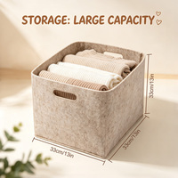 Panier de rangement pliable en feutre écologique moderne pour la maison et la lessive, design cube 33x33x33cm
