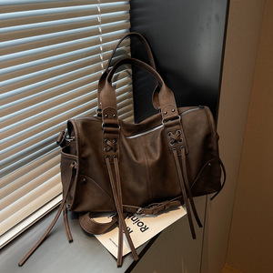 Bolso de mano estilo retro suave con correa desmontable, tipo Boston, con detalles de hebilla, para el trabajo y viajes de fin de semana. - Product Image 3