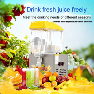 Distributeur de jus de fruits et de thé au lait en acier inoxydable, qualité commerciale, 2 robinets, robinet de distribution de qualité supérieure - Product Image 5