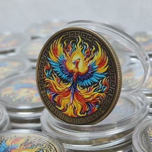 Moneta commemorativa Phoenix: Resurrezione dopo il fuoco - Moneta da collezione con rilievo tridimensionale - Lavorazione artigianale in metallo - Product Image 2