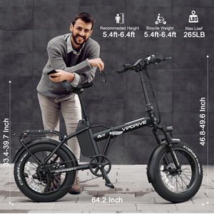 USA Warehouse Stock 48V 13AH 500W Lithium Battery Fat-Tire Mountain Foldable <b>Electric</b> Bicycle Portable Sale - Product Image 2