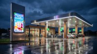 Letrero LED para Gasolinera con Precio Digital, Comercial, IP66 Totalmente Impermeable, P4/P5/P6, 1080P HDR10, para Promoción de Marca