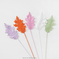 Décoration d'intérieur en gros : Végétation artificielle, garniture florale, bouquet de fleurs au crochet fait main, branche de feuille de corail en fil chenille