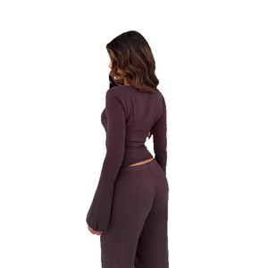 Conjunto de Pantalones Holgados y Top Informal con Cordones para Otoño - Product Image 5