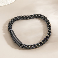 Bracelet pour homme en acier inoxydable 6 mm, plaqué or 18 carats, style hip-hop, bracelet tendance, style cubain