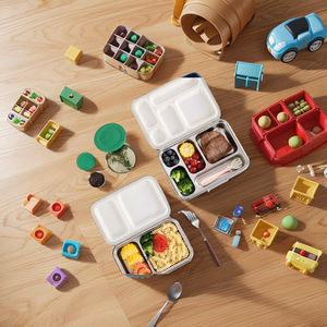 Lonchera Bento de Acero Inoxidable para Niños, Nuevo Diseño con Colores Vibrantes, Accesorio Escolar de Calidad, Libre de BPA - Product Image 5