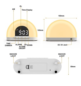 Châu Âu tốt nhất người bán mặt trời mọc đồng hồ báo thức thông minh LED kỹ thuật số Đồng hồ mặt trời mọc mô phỏng Wake ánh sáng cho ngoài trời Sử dụng đèn đọc sách - Product Image 6