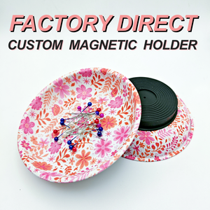 工場直販 フルプリント マグネット式ボウル 針仕事用 ピンマインダー 4インチ カスタム対応 迅速なサンプル提供 プレミアム品質 トレイサプライヤー - Product Image 1
