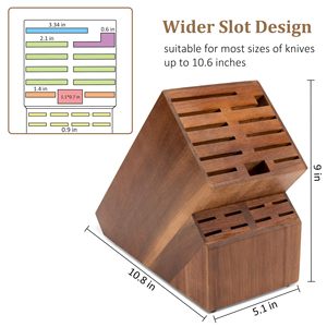 20 khe cắm dao khối lưu trữ mà không có dao, Keo Gỗ Dao Chủ cho nhà bếp Countertop, lớn butcher khối tổ chức - Product Image 5
