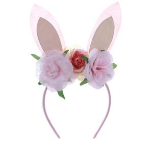 ที่คาดผมเด็ก ลายการ์ตูนน่ารัก หูกระต่าย ดอกไม้ งานแฮนด์เมด พลาสติก สำหรับงานปาร์ตี้เด็ก งานอีสเตอร์ สไตล์การ์ตูน นำเข้าจากเมืองอี้อู - Product Image 5