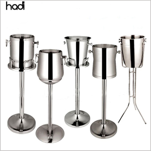 HADI all'ingrosso fornitori di <span class=keywords><strong>attrezzature</strong></span> <span class=keywords><strong>alberghiere</strong></span> di alta qualità 5L secchio di vino rotondo in acciaio inossidabile da Bar porta secchi di ghiaccio - Product Image 1
