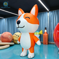 Costume de mascotte gonflable Corgi mignon, costume de chien gonflable pour défilés, spectacles de rue, fêtes et divertissements