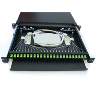 Aixton 1U-3U Panneau de brassage fibre optique 19 pouces 48 cœurs 12 ports avec connecteurs SC/LC/FC/ST Compatibilité câble UPC Duplex OM3/OM4