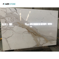 Dalles de pierre artificielle POWER STONE pour salle de bain, grand format, design marbre, dalles de sol et murales PX030505-3, fabrication chinoise