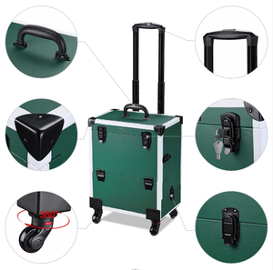 Trolley de Maquillage et Coiffure Professionnel Grande Capacité en Aluminium avec Tiroirs Coulissants Verrouillables, Étanche et Durable pour Voyage - Product Image 5