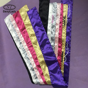 Wholesale Custom logo Girl Head Band Silk <strong>Scarf</strong> Edge Wrap Colorful <strong>Satin</strong> Head Wrap <strong>Hair</strong> Bands <strong>for</strong> Women - Product Image 6