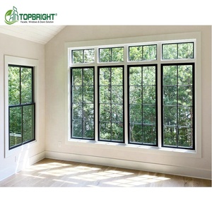 Ventanas de Vidrio Fijo de Alta Resistencia a Huracanes Personalizadas, <span class=keywords><strong>Ventana</strong></span> Panorámica de Aluminio con Vidrio Templado Grande - Product Image 5