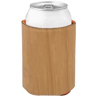 Porte-canette personnalisé en cuir PU, isolant pour boissons, bière, et canettes, manchon isotherme en similicuir gravable au laser
