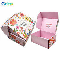 Boîte d'expédition pliable en papier kraft recyclable OEM avec conception graphique gratuite, logo personnalisé imprimé, motif animal de dessin animé