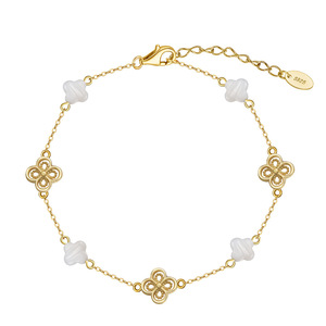 Venta al por mayor Collar De <span class=keywords><strong>Trebol</strong></span> De Cuatro Hojas De Plata De Ley 925 Cadenas Relleno Collar De Trébol De Cuatro Hojas Oro 925 Plata Esterlina - Product Image 6