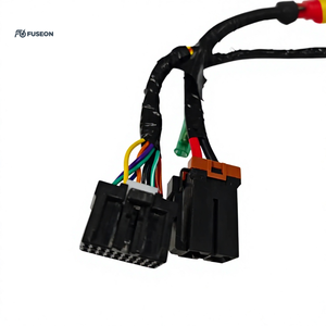 Faisceau de câblage personnalisé pour capteur automobile, faisceau de câblage à branche unique avec connecteur cyan, OEM 12V 24V - Product Image 4