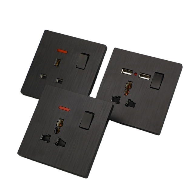 British Standard 220V 16A Power Socket Electric Light Wall Switch