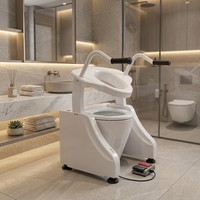Chaise de transfert élévatrice Ucom UC-TL-18-A1 Classe II pour soins aux personnes âgées - Commode de douche et de toilette pliable avec assistance indépendante pour la marche