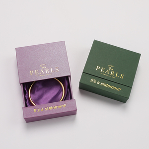 Boîte à bijoux coulissante personnalisée avec logo, nouveauté, vente chaude, pour bagues, bracelets, colliers et boucles d'oreilles, emballage de rangement - Product Image 6