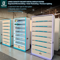 Étagères à cigarettes en fer durable de style européen pour magasin de tabac avec éclairage LED