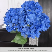 Penjualan Panas Bunga Plastik Buatan Evergreen Hydrangea untuk Dekorasi Ruangan, Hari Thanksgiving, dan Natal