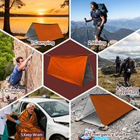 Tente de survie thermique portable en feuille de Mylar imperméable pour 2 personnes pour le camping