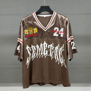 เสื้อยืดขนาดใหญ่พิมพ์ลายกราฟิกเสื้อยืดฟุตบอลดีไซน์สตรีทแวร์ออกแบบได้ตามต้องการ - Product Image 1