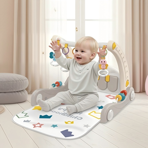 Alfombra de Juego Multifuncional 2 en 1, Andador y <span class=keywords><strong>Gimnasio</strong></span> de Actividades con Piano para Bebés, Juguete Musical de Plástico ABS, 0-24 Meses - Product Image 4