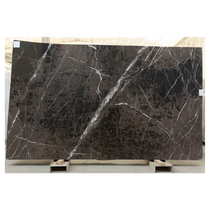 Losa de mármol marrón con vetas blancas Losa grande pulida Bruno Perla Marmor para encimera y Mesa - Product Image 4