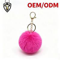 Pendentif porte-clés en fourrure de lapin Rex de 8 cm, forme 3D durable, pour vêtements, bagages, bijoux, accessoires DIY