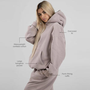 Felpa Oversize di Lusso Zongky 100% Cotone Design Personalizzato Pesante <span class=keywords><strong>Abbigliamento</strong></span> Invernale e <span class=keywords><strong>Autunnale</strong></span> da <span class=keywords><strong>Donna</strong></span> con Basso MOQ - Product Image 2