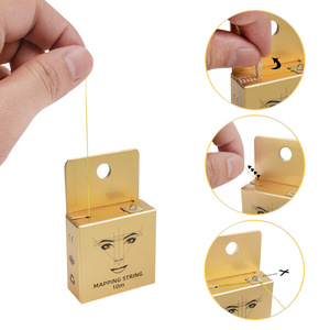 Hilo Pre-Entintado para Mapeo de Cejas 10m 15m 20m Dorado Blanco, Regla para Tatuaje de Cejas para Herramientas de Salón PMU - Product Image 3